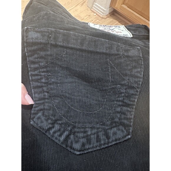TRUE RELIGION WOMEN SKINNY BLACK CORDUROY PANT SIZE 29 (INSIDE SEEM 32/33) - Picture 4 of 11